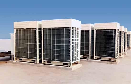 A few installed evaporative coolers