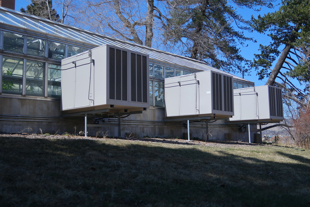 Different evaporative cooling unit connected to a house