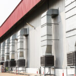 Industrial Evaporative Cooler System in a factory